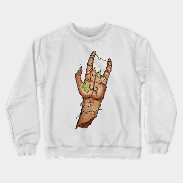 Ancient I Love You Hand Crewneck Sweatshirt by Minervalus-Art